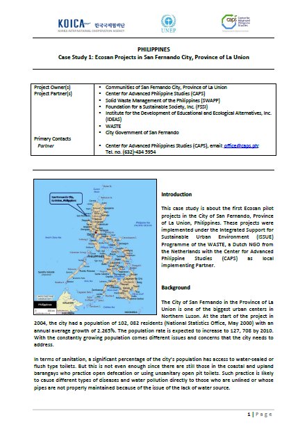 case study about water resources in the philippines