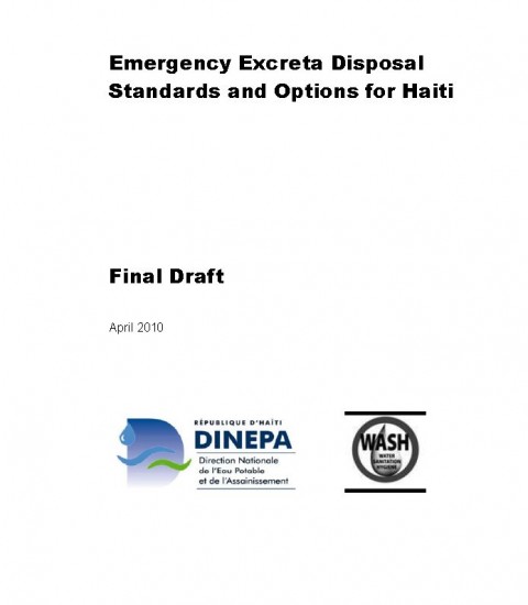 Emergency excreta disposal standards and options for Haiti
