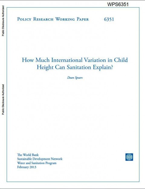 How much international variation in child height can sanitation explain?