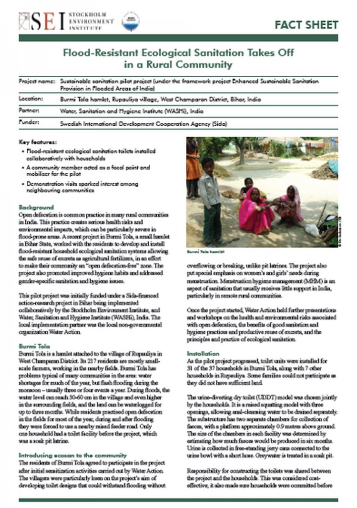 Flood-resistant ecological sanitation takes off in a rural community