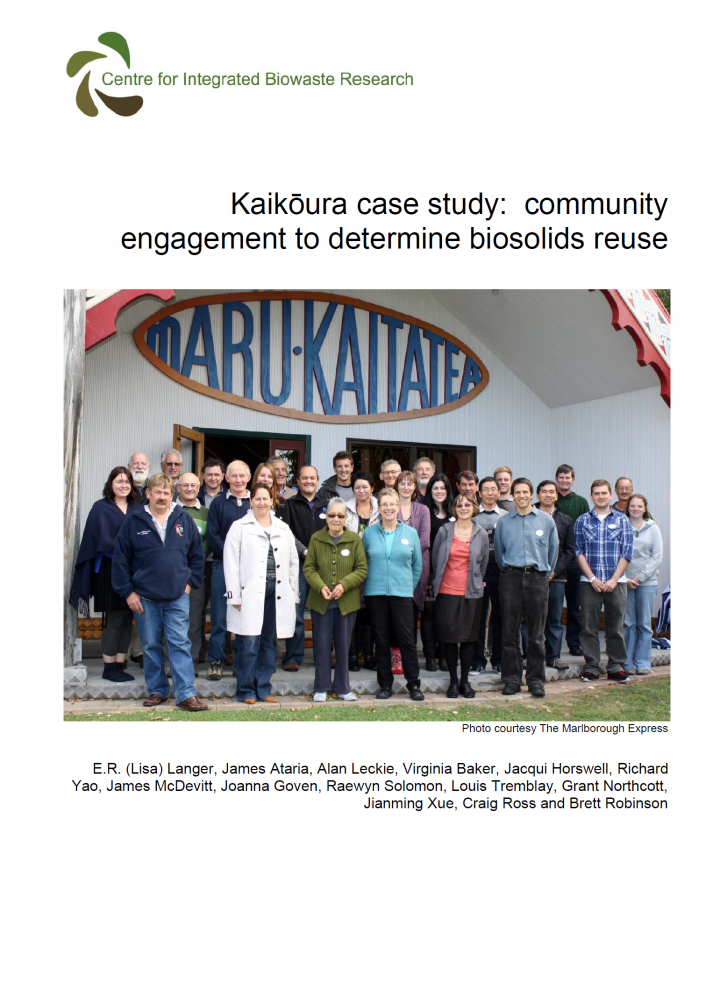 Kaikōura case study: community engagement to determine biosolids reuse
