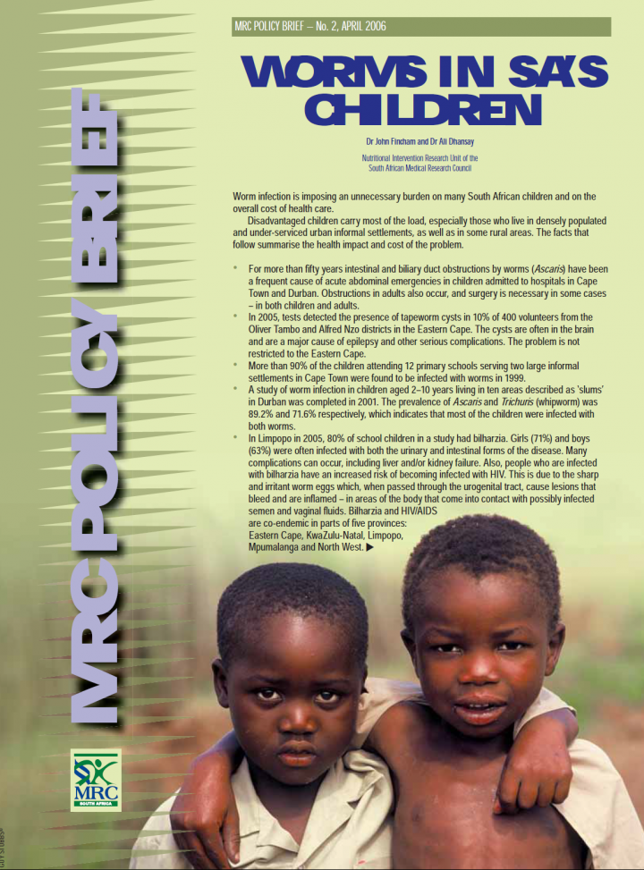 Worms in SA's children