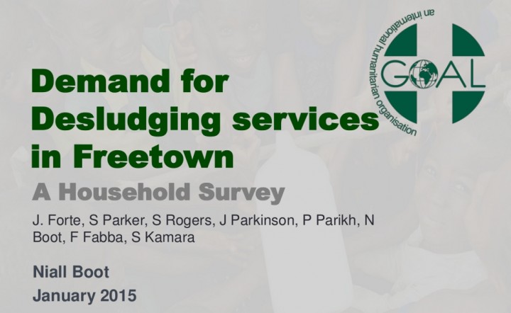 Achieving sustained environmental health improvements in Freetown through fecal sludge management enterprises