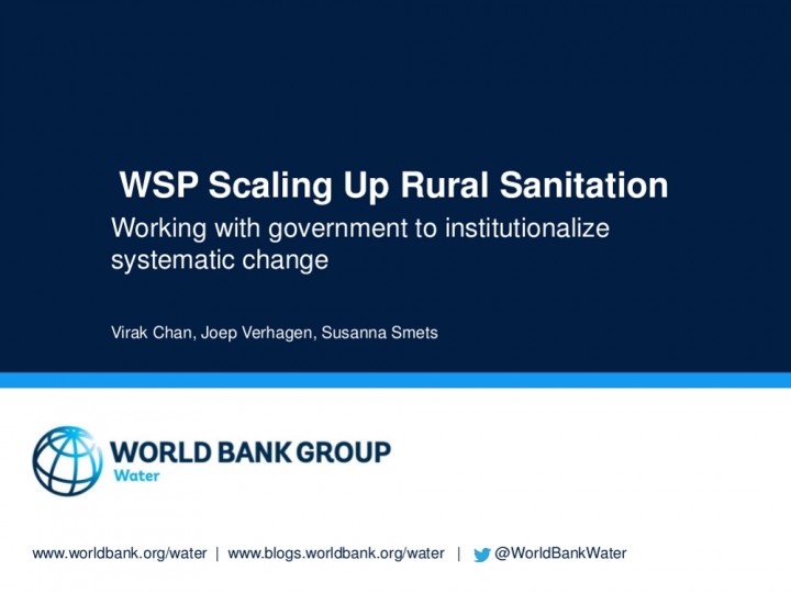 Support for scaling up rural sanitation