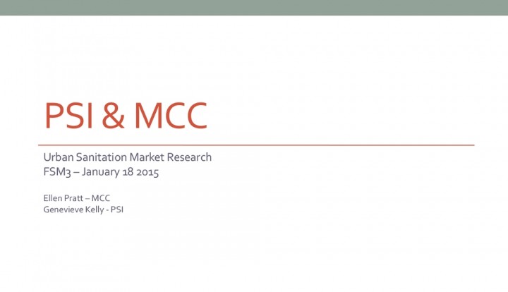 Using performance-based contracting to build a pay-for-use sanitation market in Monrovia, Liberia