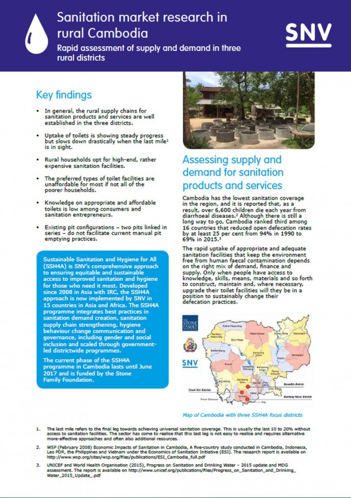 Sanitation market research in rural Cambodia