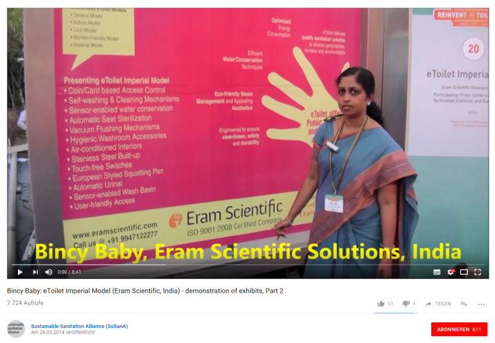 Bincy Baby: eToilet Imperial Model (Eram Scientific, India) - demonstration of exhibits, Part 2