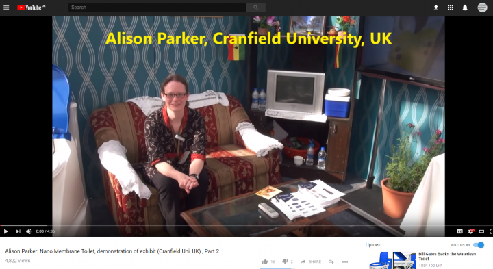 Alison Parker: Nano Membrane Toilet, demonstration of exhibit (Cranfield Uni, UK) , Part 2