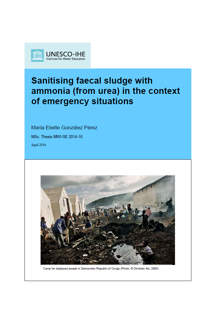 Sanitising faecal sludge with ammonia (from urea) in the context of emergency situations