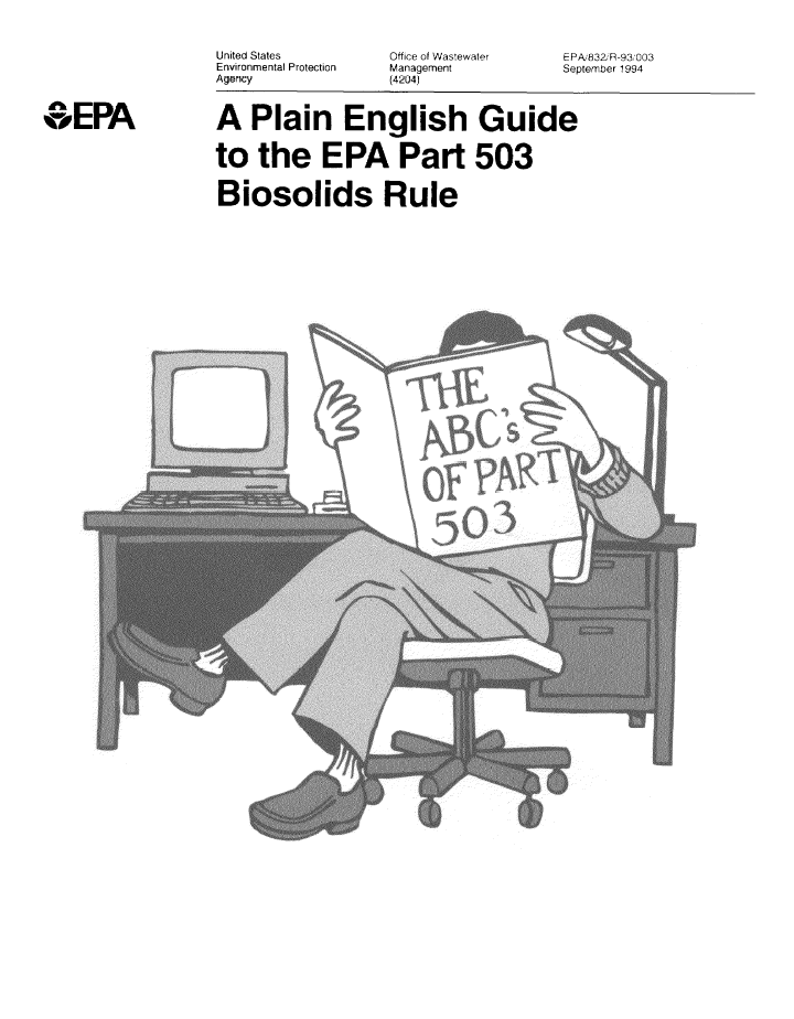 A Plain English Guide to the EPA Part 503 Biosolids Rule