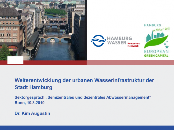 Semizentrales und dezentrales Abwassermanagement Konferenz in Bonn, Germany (in German)