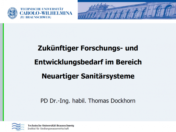 NASS-Tage, Neuartige Sanitärsysteme in Weimar, Germany (in German)