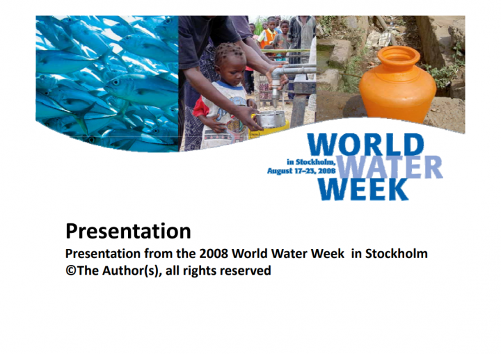 Seminar on Food Security on World Water Week in Stockholm, Sweden