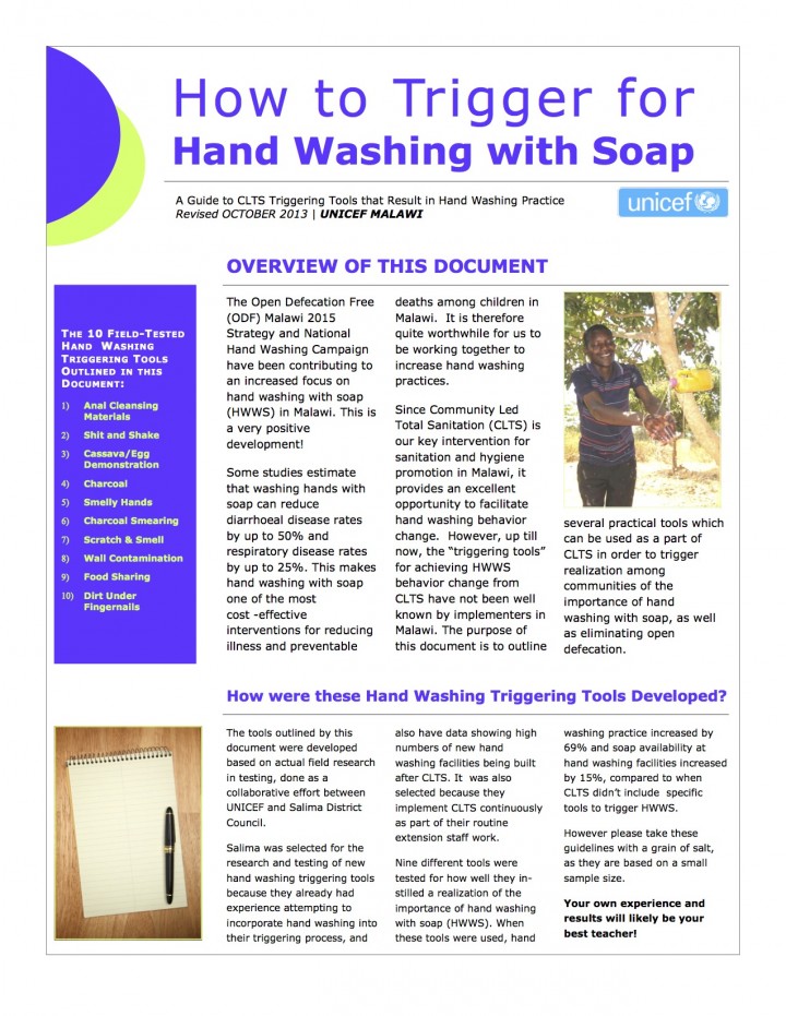How to Trigger for Hand Washing with Soap