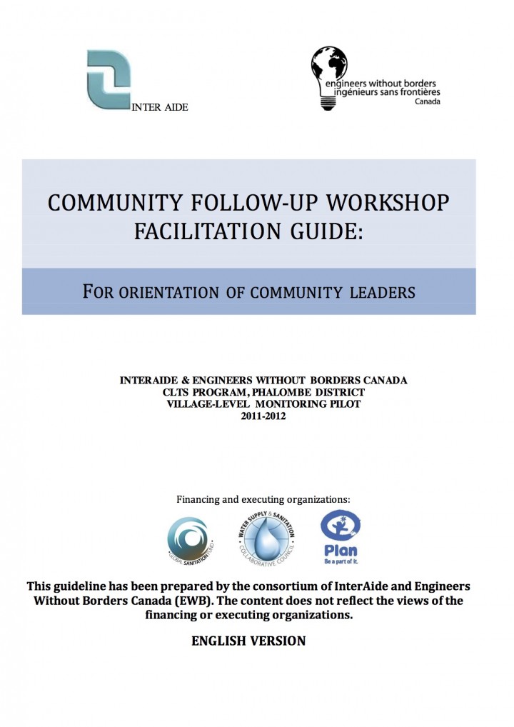 Community Follow-up Workshop Facilitation Guide: