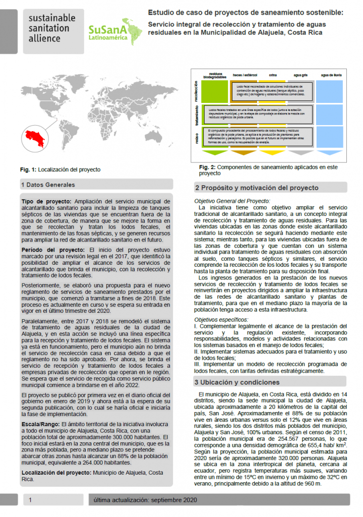 Estudio de caso de proyectos de saneamiento sostenible