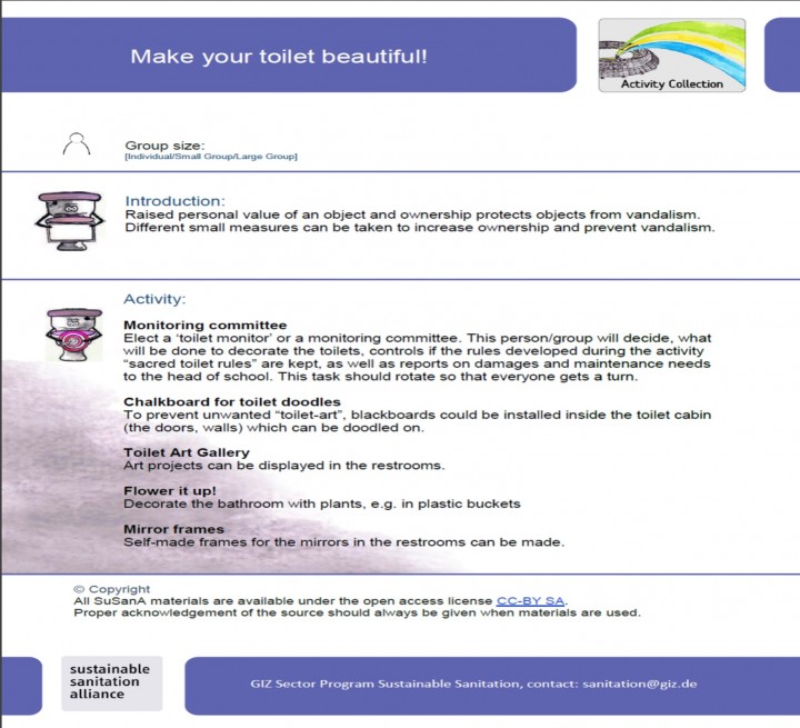 Make your toilet beautiful! - School activities • SuSanA
